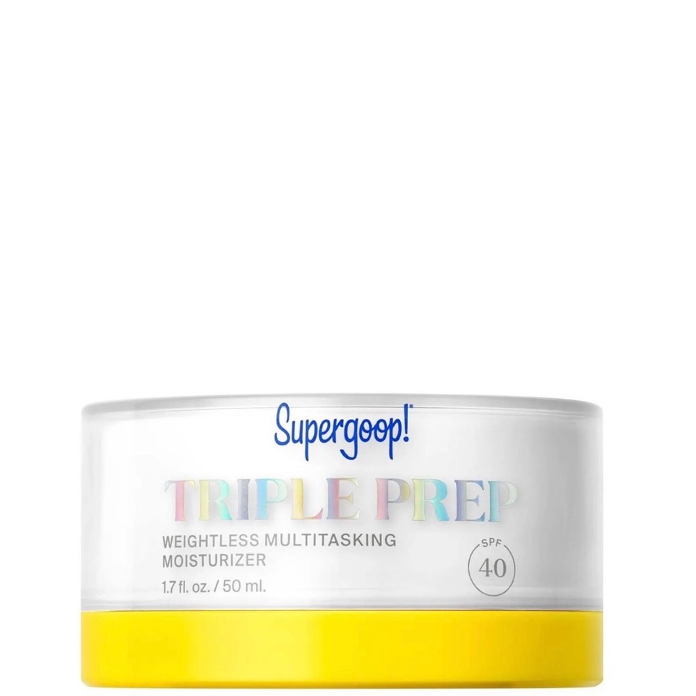 Supergoop! Triple Prep Weightless Moisturizer SPF 40 — White & Yellow